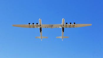 Stratolaunch Roc airplane in flight