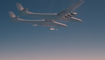 Stratolaunch TA-0 release in mid-flight