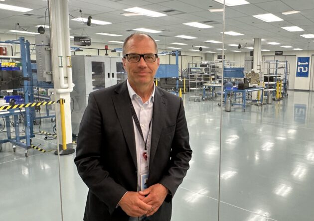LeoStella CEO Tim Kienberger at factory