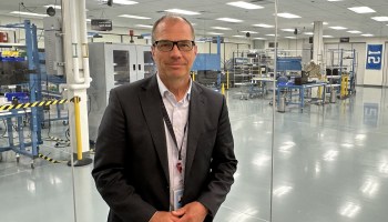 LeoStella CEO Tim Kienberger at factory