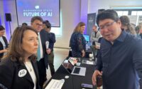 Sen. Maria Cantwell and AI2's Chris Emura at Future of AI Forum